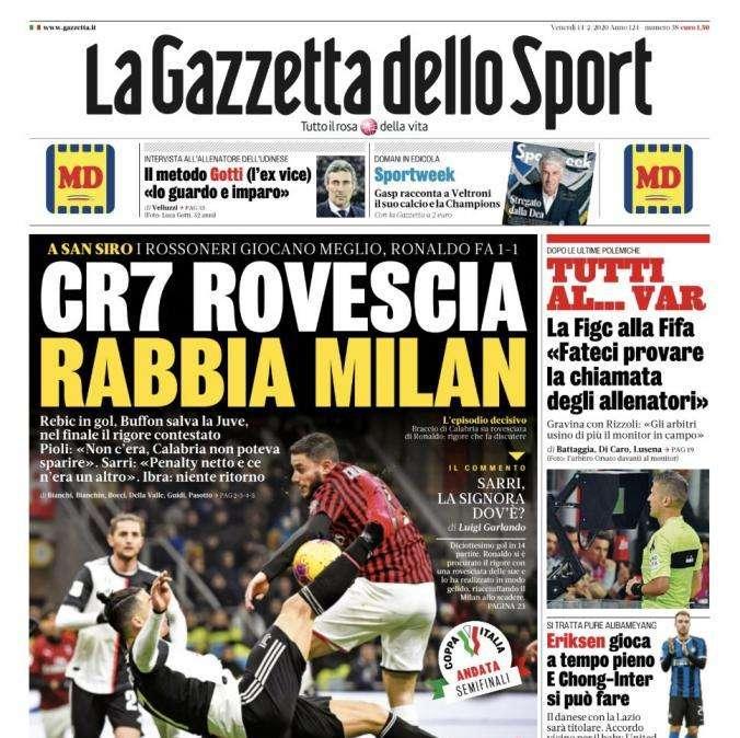 Gazzetta - CR7 rovescia, rabbia Milan 