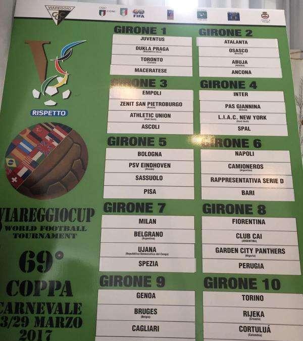 LIVE VIAREGGIO CUP - Sorteggiati i gironi, Juventus con Dukla Praga, Toronto e Maceratese