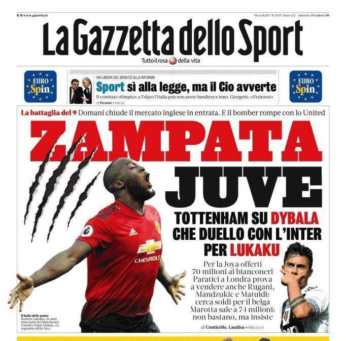 Gazzetta - Zampata Juve 