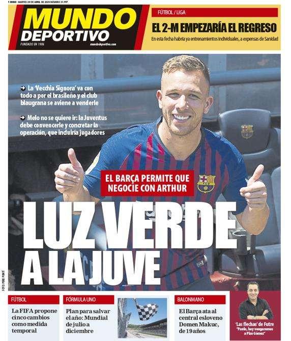 Mundo Deportivo - Juve, luce verde per Arthur 