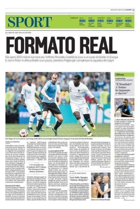 La Stampa - Juve formato Real