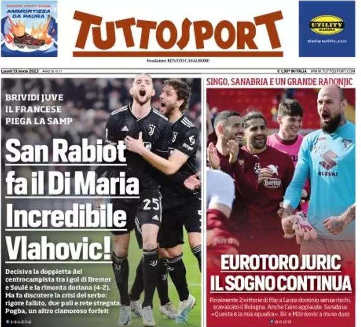 Tuttosport - San Rabiot fa il Di Maria