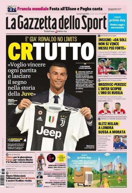  Rassegna stampa  - Le prime pagine dei giornali di oggi