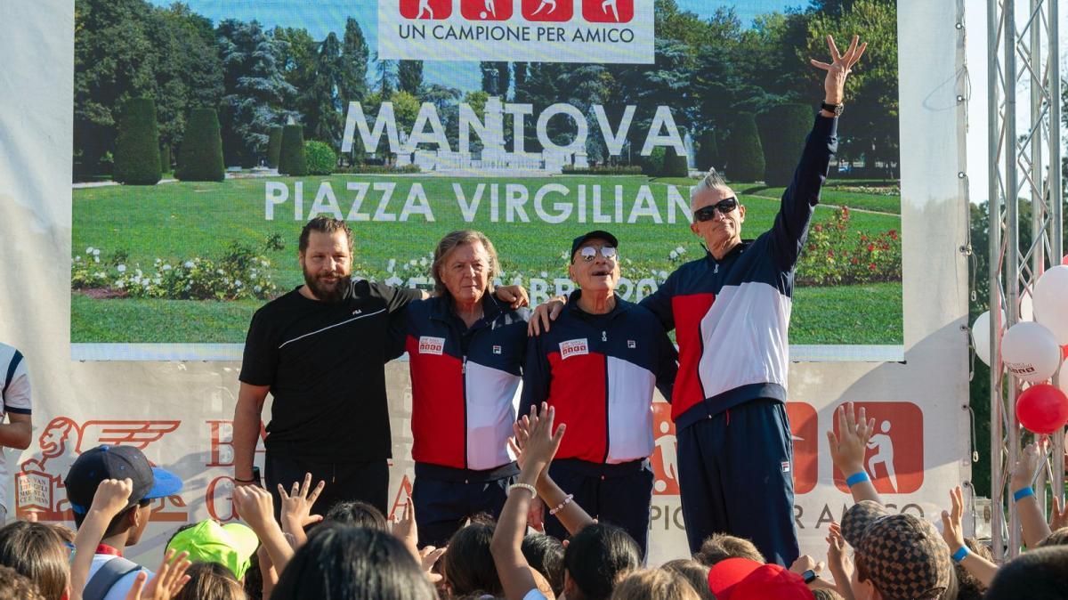 Mantova: sport in piazza con Panatta, Lucchetta, Graziani e Castrogiovanni