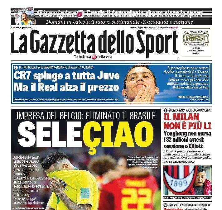Brasile, Gazzetta dello Sport: "Seleçiao"