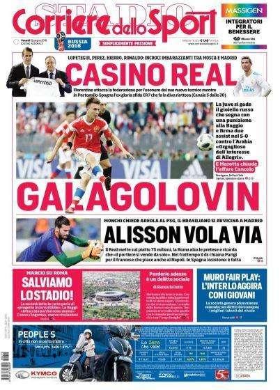 BUONGIORNO TUTTOMONDIALI - Ecco le prime pagine dei giornali in edicola