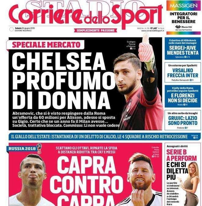Il Corriere dello Sport: "Capra contro capra"