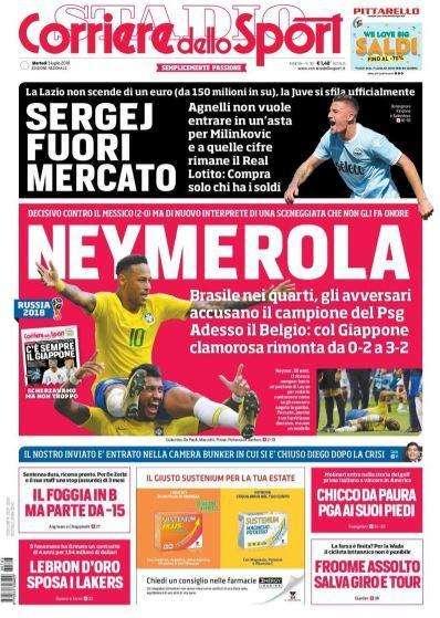 Corriere dello Sport: "NeyMerola"