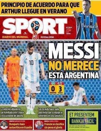 L'apertura di Sport: "Messi non merita questa Argentina"