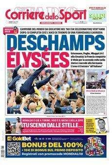 Francia campione, il gioco di parole del Corriere dello Sport: "Deschamps Elysées"