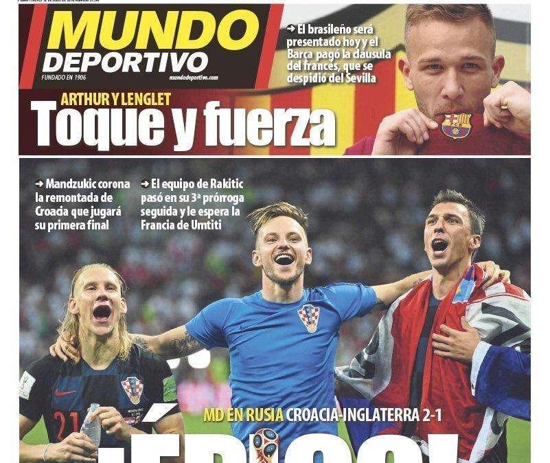 Mundo Deportivo celebra la Croazia: "Epico!"