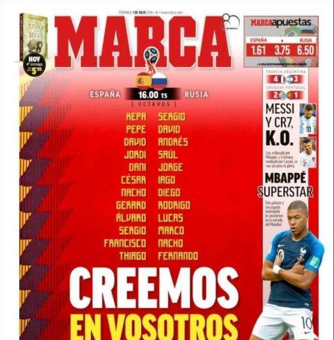 Marca sulla Spagna: "Crediamo in voi"