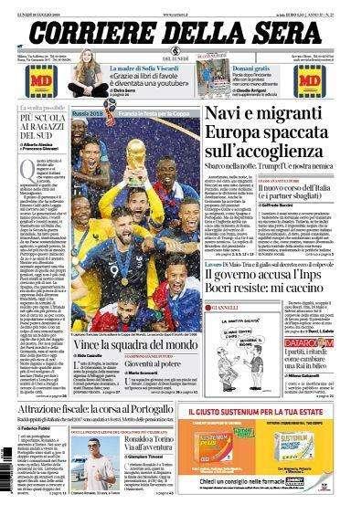 Corriere della Sera sulla Francia: "Vince la squadra del mondo"