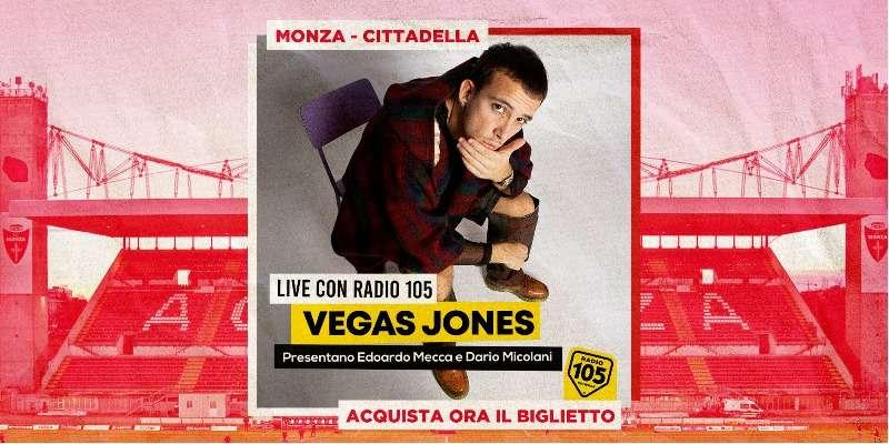 Monza-Cittadella con Vegas Jones: durante l'intervallo lo show con Radio 105