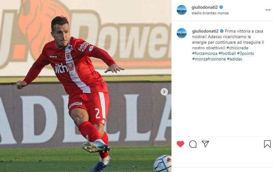 Donati su instagram: "Prima vittoria a casa nostra!! Adesso ......"