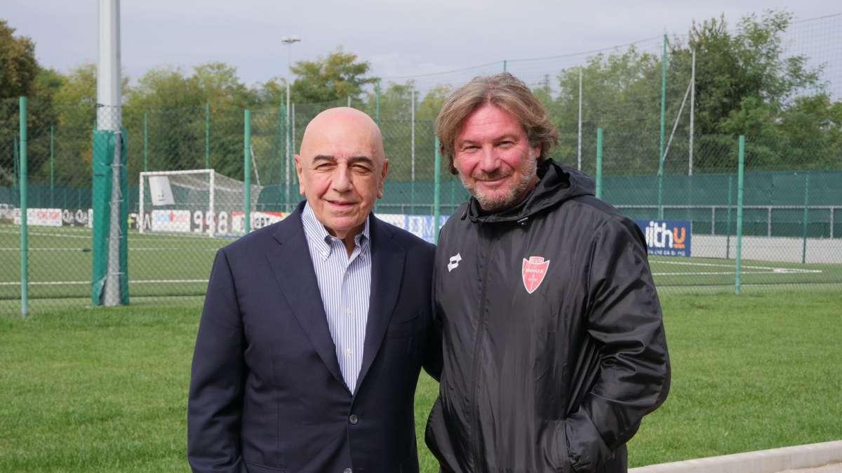 Sabato di allenamento per i biancorossi: visita di Galliani a Monzello