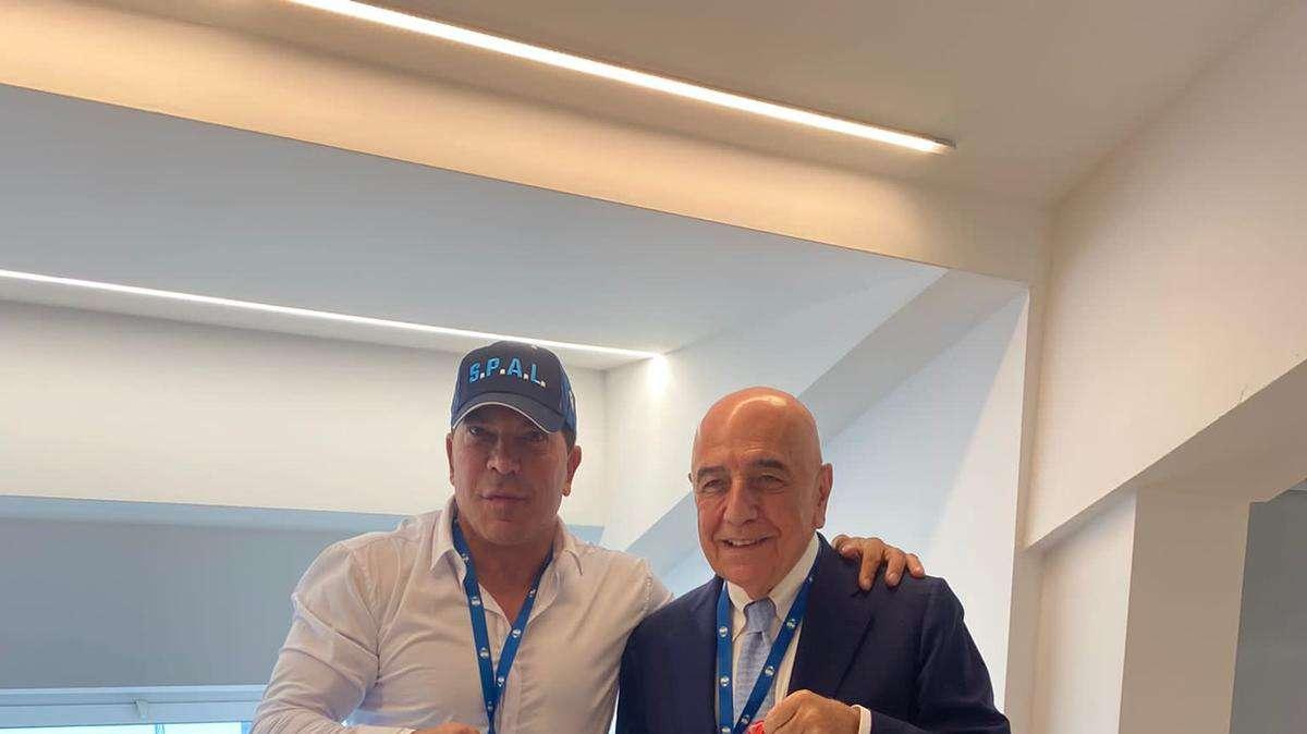 Prima della partita incontro tra Galliani e Tacopina