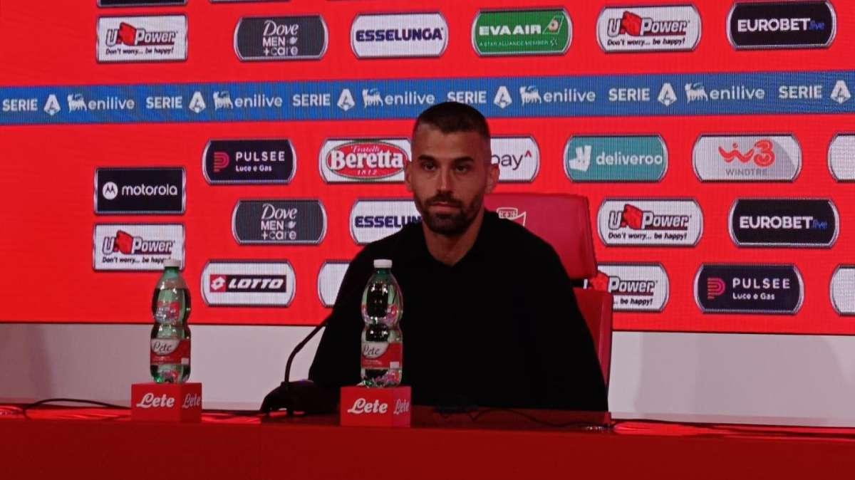 Spinazzola ai microfoni della sala stampa 