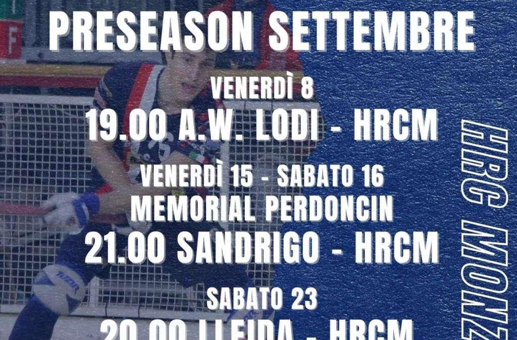 Hockey Pista: stasera parte la pre-season di HRC Monza 