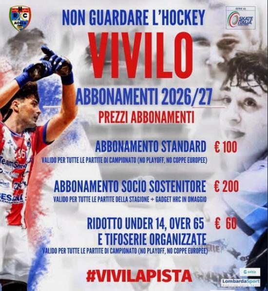Hockey, al via la campagna abbonamenti. Il comunicato dell'HRC Monza