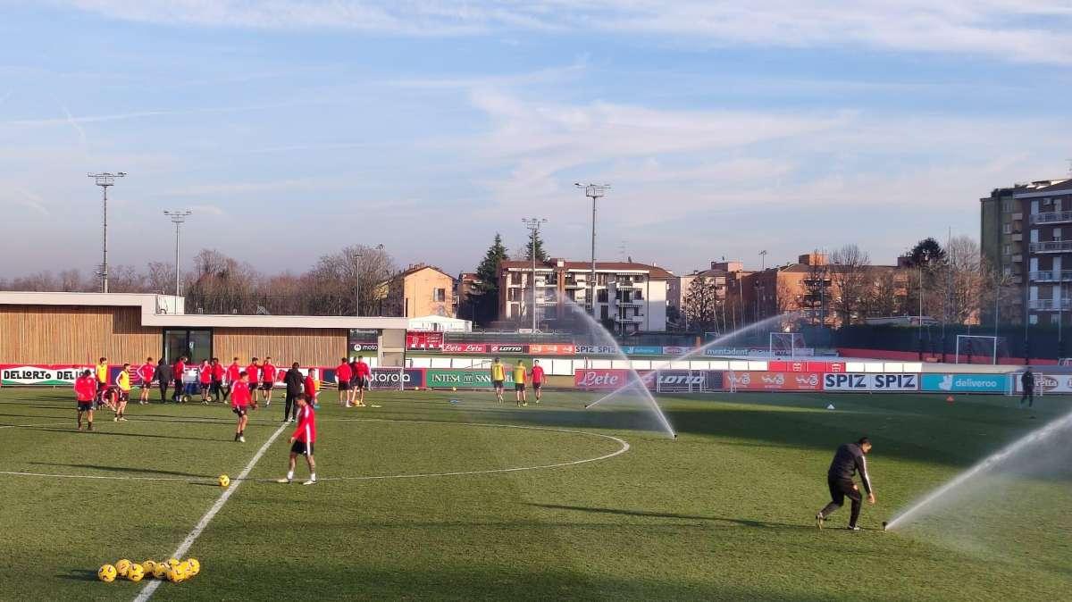 Allenamento al "Monzello" per una squadra di Serie A