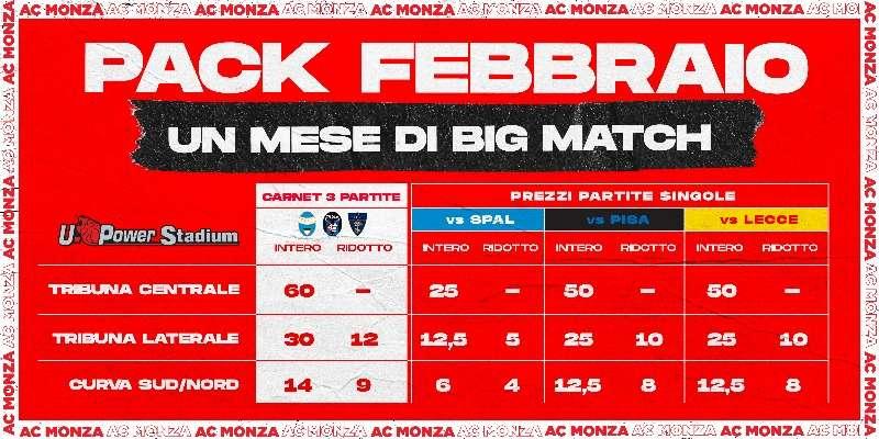 Info biglietti: le partite di febbraio