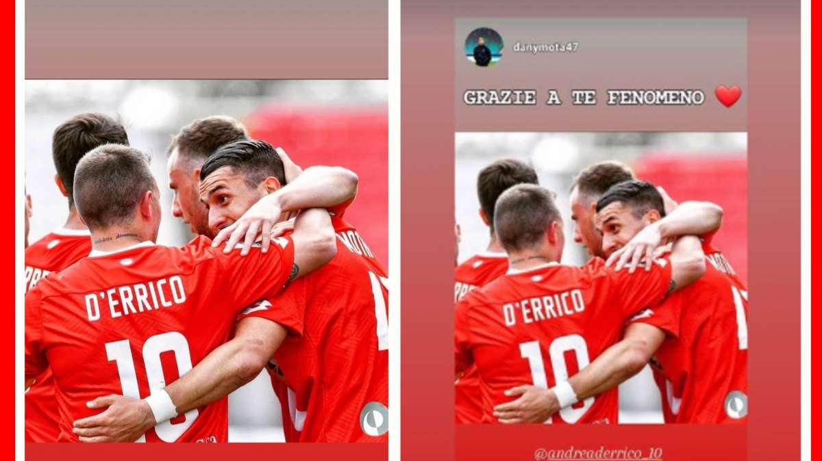 Dany Mota a D'Errico: "Grazie capitano", lui risponde: "Grazie a te fenomeno"