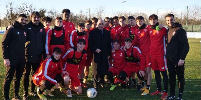 Adriano Galliani in visita a Monzello: l'ad ha caricato la squadra