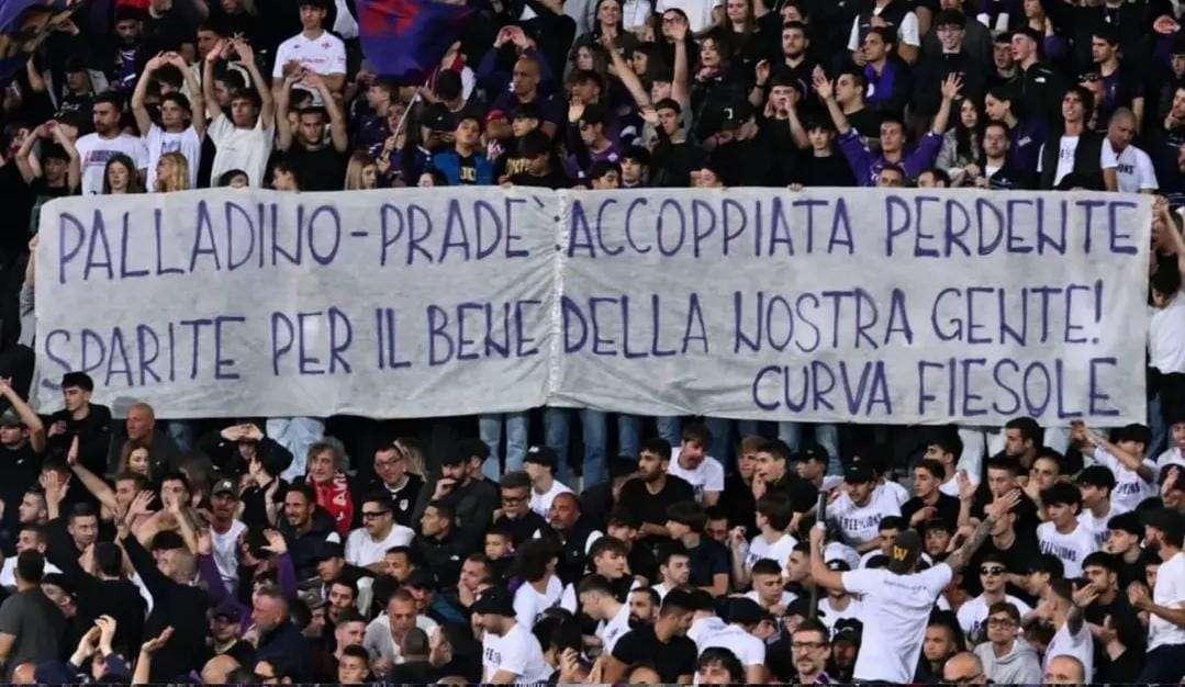 Striscioni polemici a Firenze contro Palladino e società