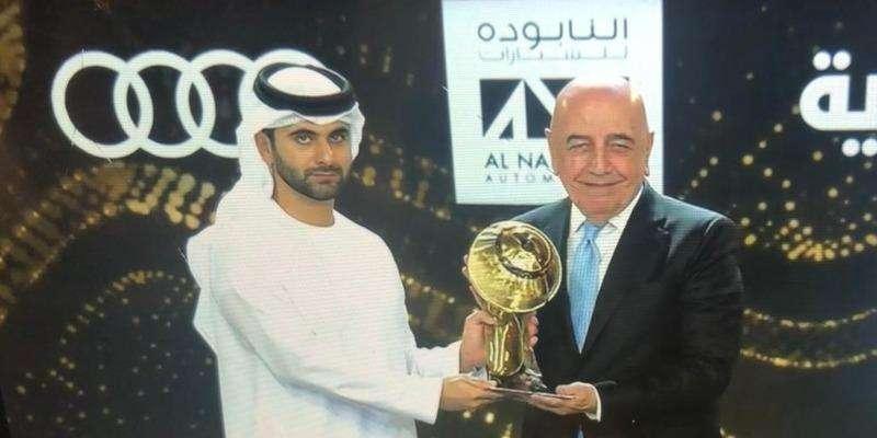 Galliani premiato a Dubai al Globe Soccer Awards 2022