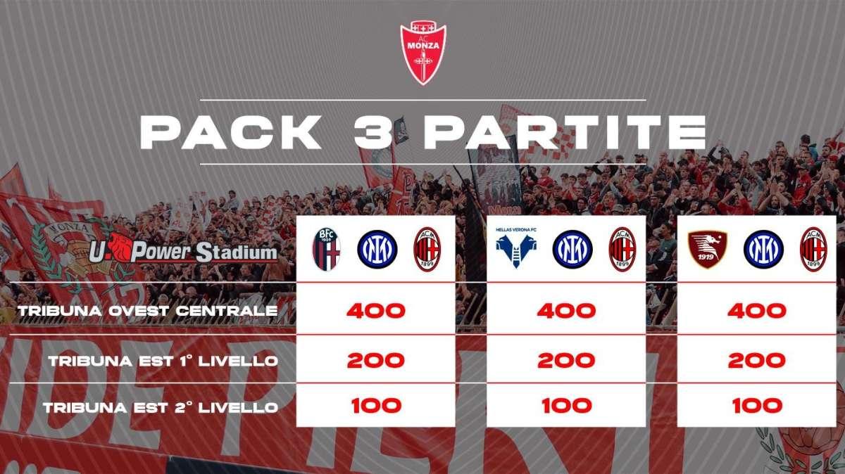 Monza, tornano i carnet "Pack 3 Partite"