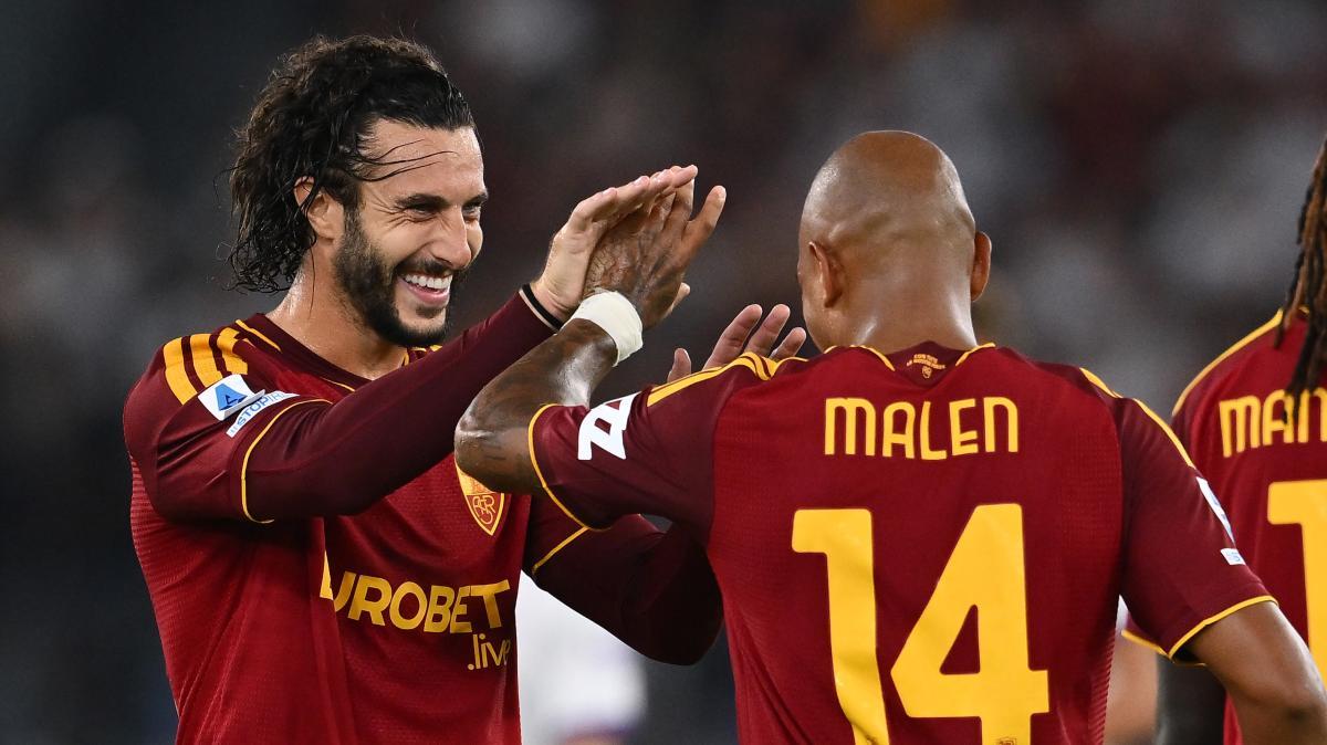 Serie A, le partite del lunedì: vincono entrambe le romane. Malen mostruoso