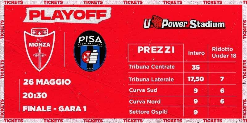 Monza-Pisa, tutte le info sui biglietti
