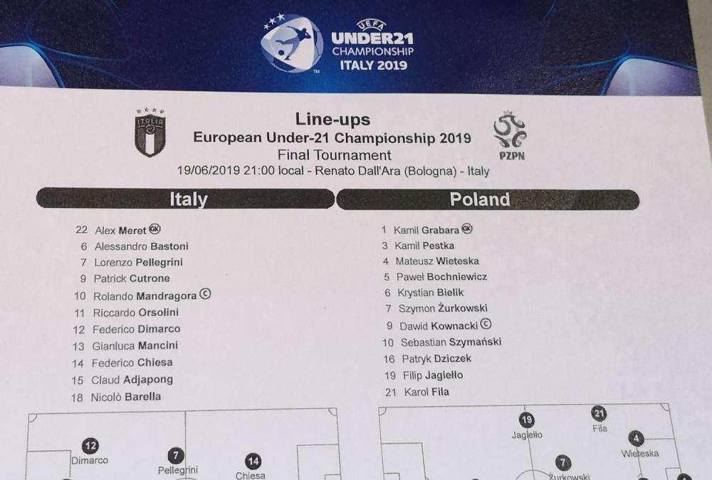 FOTO - Italia-Polonia U21, formazioni ufficiali: seconda da titolare per Meret