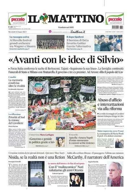 PRIMA PAGINA - Il Mattino: "Favorito Galtier, Gacia l'alternativa"