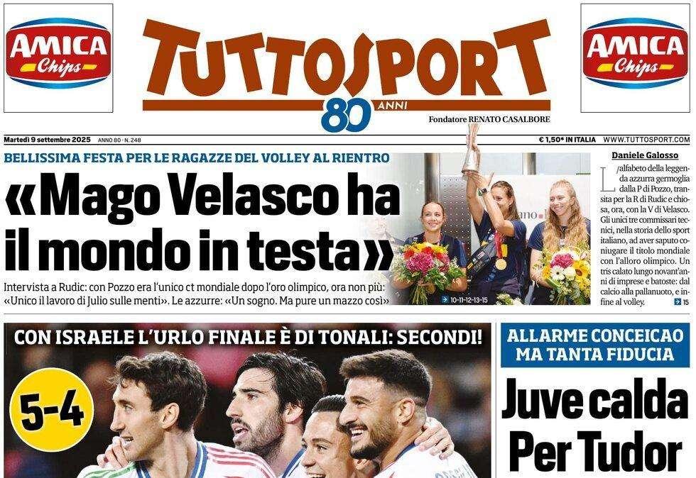 Tuttosport: "Italia, gol e follie. Ringhio show"