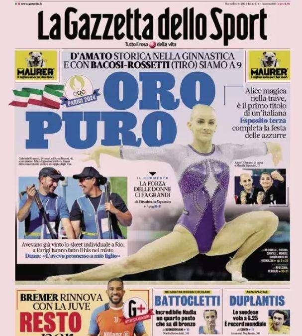 Gazzetta: "Juve, Bremer: resto per vincere"
