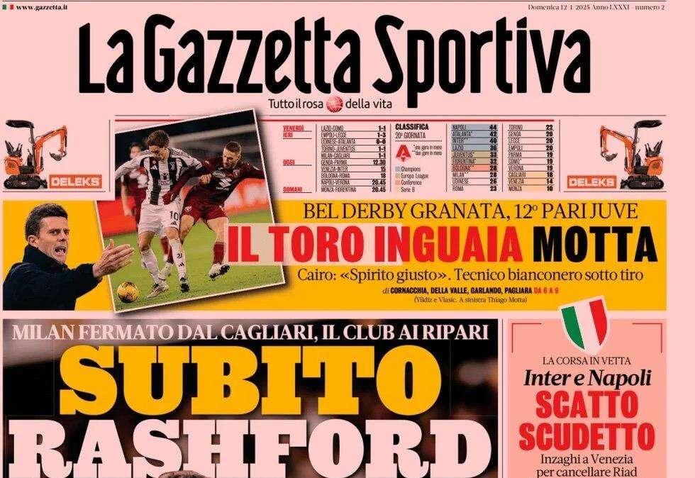 La Gazzetta dello Sport: "Inter e Napoli, scatto Scudetto"