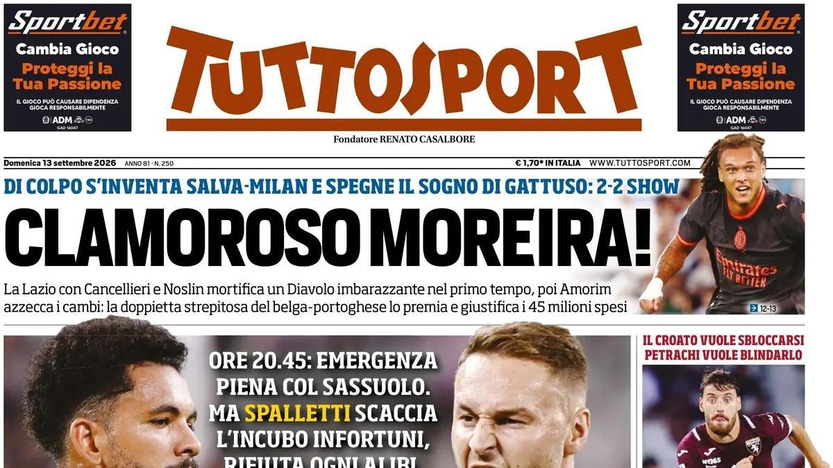 Juventus in piena emergenza, Tuttosport: "Oltre tutto e Spalletti rifiuta gli alibi"