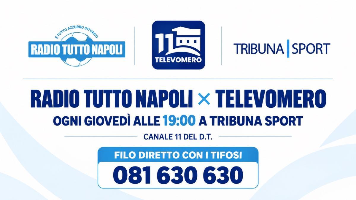 Televomero, questa sera Tribuna Sport in collaborazione con Radio Tutto Napoli