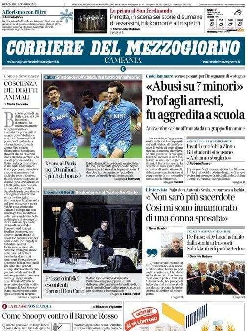 Corriere del Mezzogiorno: "Le cifre dell'affare Kvara-Psg"