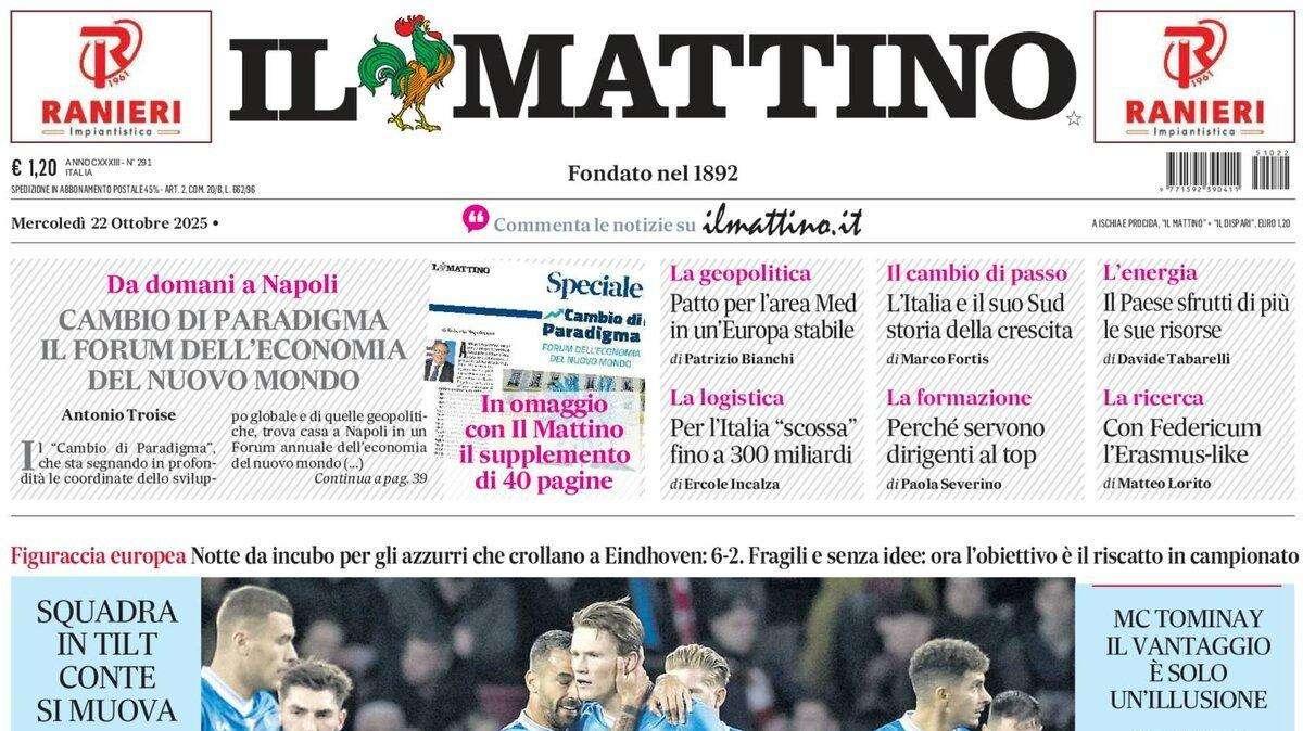 Il Mattino: "Disfatta Napoli"