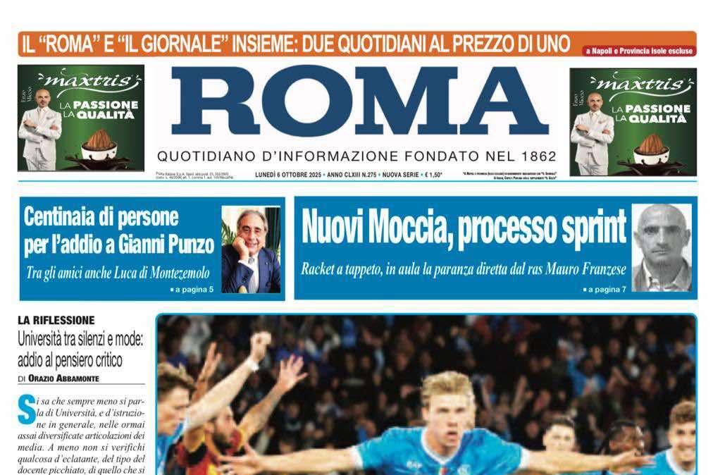 Il Roma: "Primi di forza"