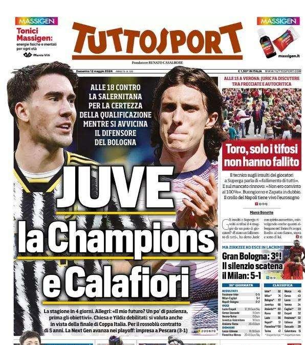 Tuttosport: "Juve: la Champions e Calafiori"