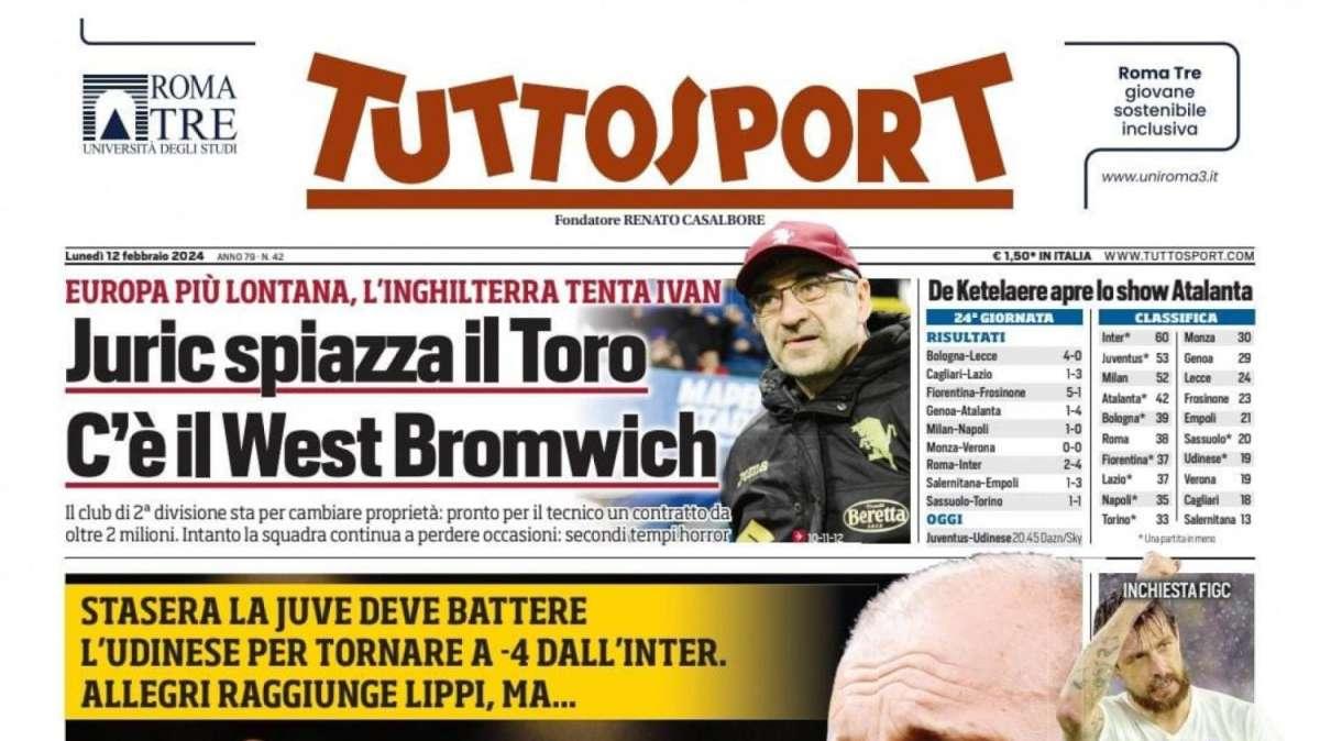 PRIMA PAGINA - Tuttosport: "Theo e brividi: Pioli sale"