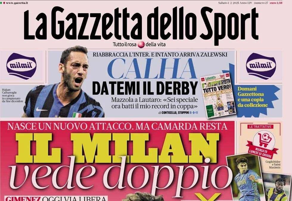 La Gazzetta dello Sport: "Gimenez-Joao Felix, il Milan vede il doppio colpo"