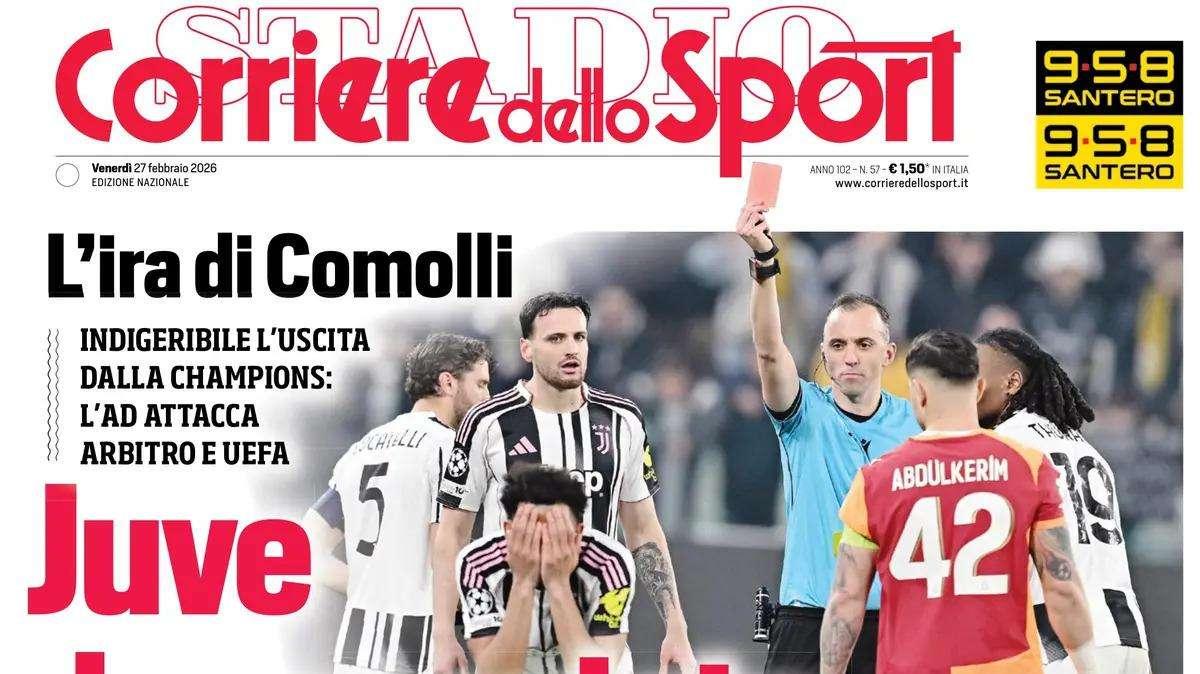 Corriere dello Sport: "Juve danneggiata. L'ira di Comolli"