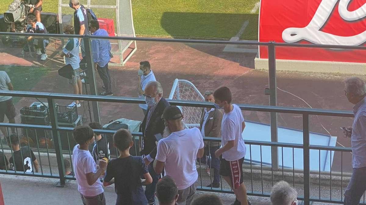 FOTO TN - ADL al Patini per Napoli-Ascoli: il presidente si accomoda in tribuna