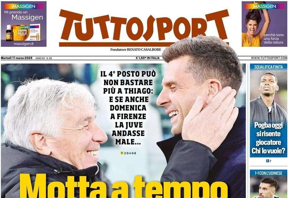 Tuttosport sulla panchina Juve: "Motta a tempo e Gasp va in pole"