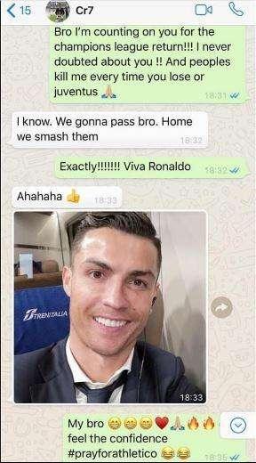 FOTO - Evra pubblica i messaggi con CR7 a 5 giorni dall'Atletico: "Li schiacciamo e passeremo!"
